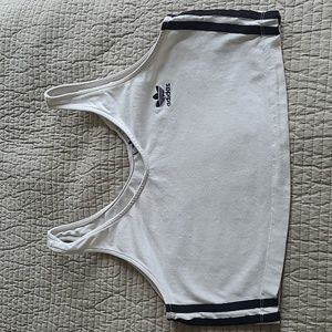 Adidas Adicolor Classics Black and White Crop Top Women's Large